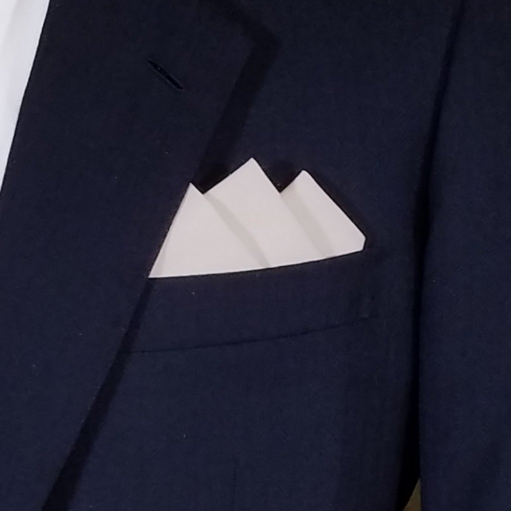 New Cream 100 Cotton PreFolded Pocket Square Handkerchief Insert